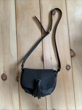 Massimo Dutti Brown Tassel Crossbody Bag